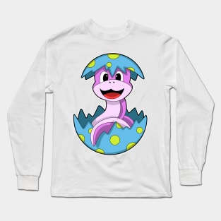 Snake with Egg shell Long Sleeve T-Shirt